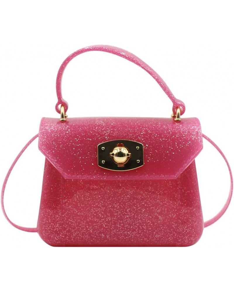 Little Girls Purse Small Candy Color Jelly Crossbody Bag Satchel Tote Handbag Shoulder Glitter Rose $11.66 Satchels