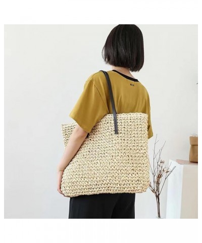 Hobos Shoulder Bags Straw Bag Summer Beach Bags Large Capacity woven Shoulder Purse with Zipper Handbagsa Beige $10.49 Should...