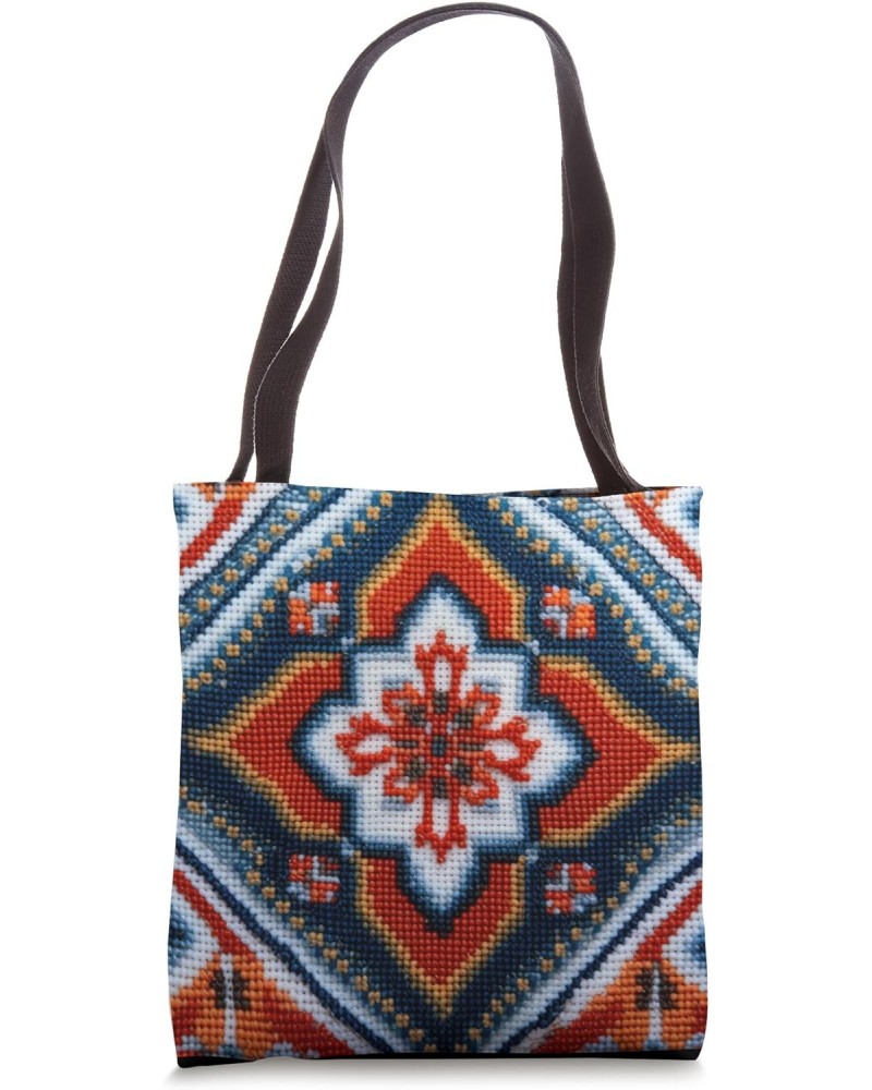 Palestinian Tatreez Pattern Arabic Tote Bag $11.18 Totes