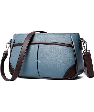 Shoulder Hobo Bags for Womens Trendy Purses Retro Vegan PU Leather Clutch Purse and Handbags Blue $31.10 Hobo Bags