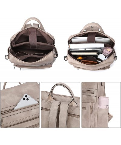 Backpack Purse for Women Fashion Leather Designer Travel Large Ladies Shoulder Bags Z-rg-grey $20.09 Backpacks