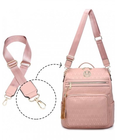 Women Fashion Backpack Purse Convertible Large Ladies Rucksack Travel Shoulder Bags Handbag Set 2pcs w/Tassel Pink-1 $31.19 B...