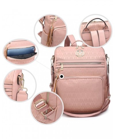 Women Fashion Backpack Purse Convertible Large Ladies Rucksack Travel Shoulder Bags Handbag Set 2pcs w/Tassel Pink-1 $31.19 B...