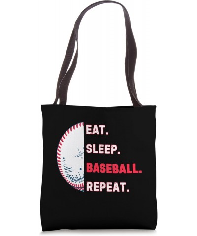 Eat Sleep Baseball Repeat Player Team Coach Parent Tote Bag $12.69 Totes