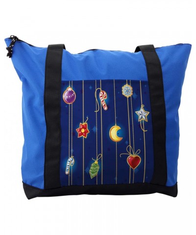 Christmas Shoulder Bag, Xmas Objects Art, Durable with Zipper $15.40 Shoulder Bags