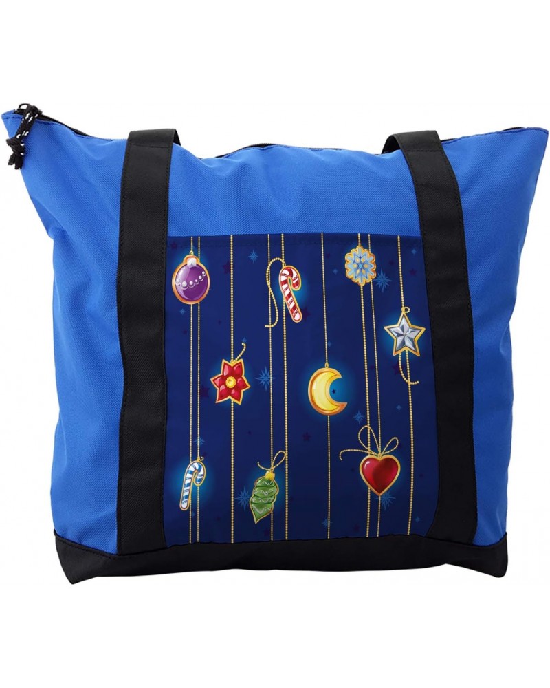 Christmas Shoulder Bag, Xmas Objects Art, Durable with Zipper $15.40 Shoulder Bags