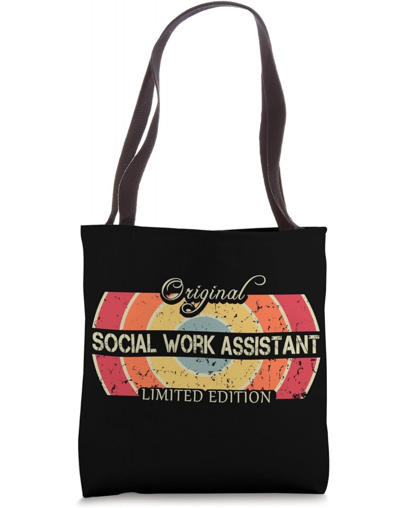 Vintage Job Title Worker Funny Social Work Assistant Tote Bag $13.99 Totes