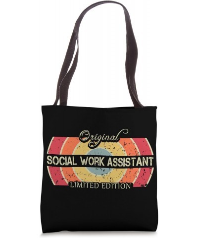 Vintage Job Title Worker Funny Social Work Assistant Tote Bag $13.99 Totes