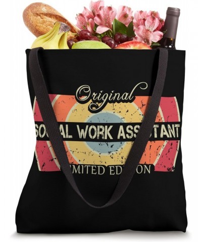 Vintage Job Title Worker Funny Social Work Assistant Tote Bag $13.99 Totes