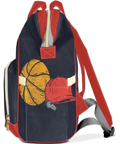 Personalized Basketball Print Tote Bag Backpacks Custom with Text Mommy Bag Gift for Mom Dad Pattrn 9 $17.99 Totes