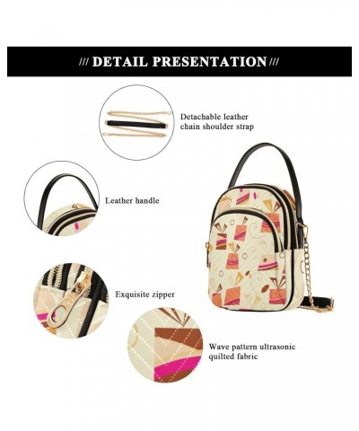 Gifts Pattern Small Crossbody Bag Functional Multi Pocket Bag Shoulder Handbag $14.21 Crossbody Bags