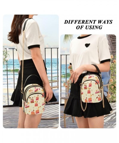 Gifts Pattern Small Crossbody Bag Functional Multi Pocket Bag Shoulder Handbag $14.21 Crossbody Bags