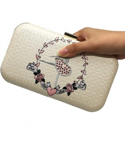 Women Handbag Clutch Crystal Evening Bag Flower Embroidery Wedding Bag Purse Party Bag Chain (A,One Size) A One Size $66.34 E...