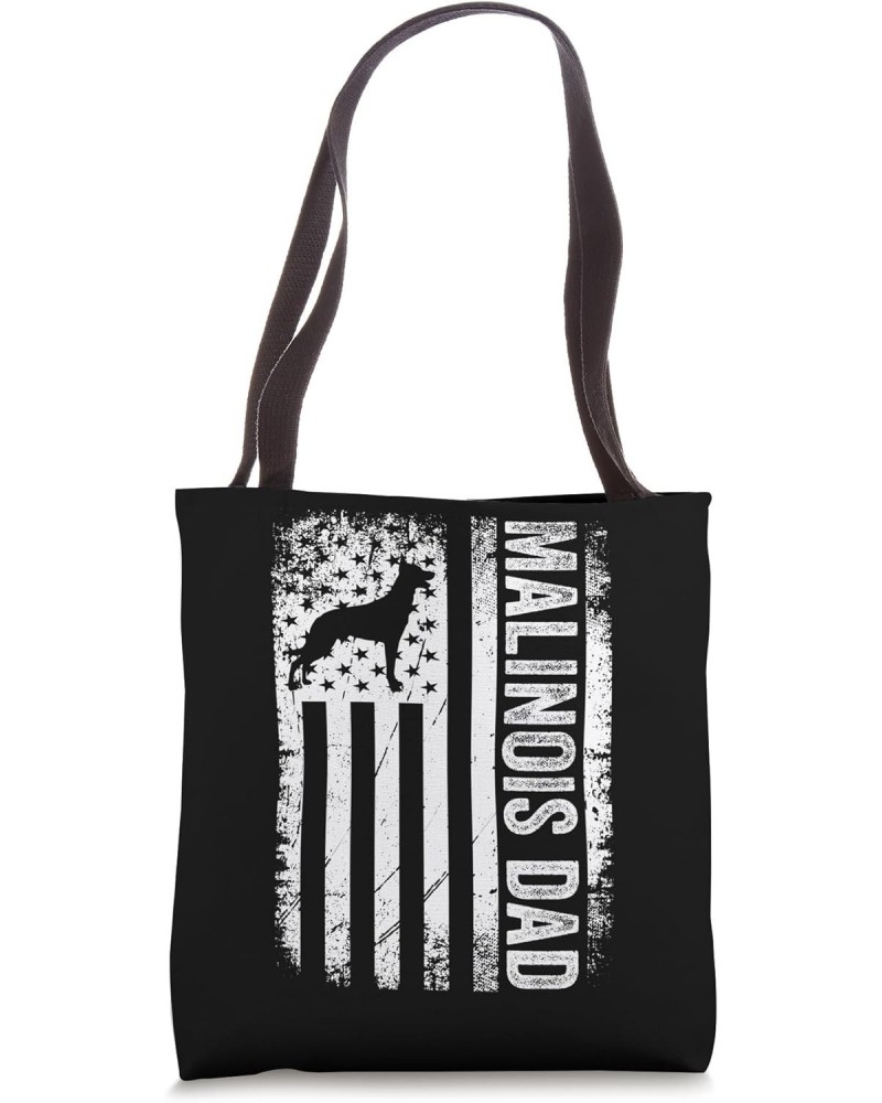 Belgian Malinois Dad American US Flag Dog Tote Bag $10.08 Totes