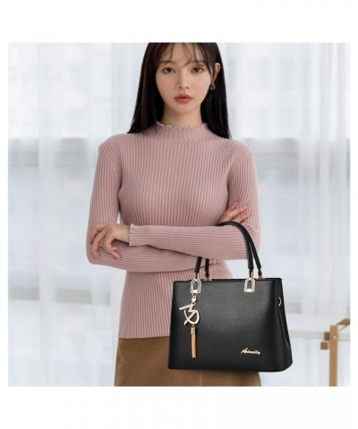 Handbag Shoulder Bag Fashion Ladies PU Leather Tote Messenger Bag Tote Bag Dark Pink $35.12 Totes