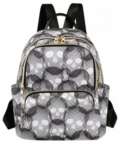 Mini Backpack Purse for Women Lightweight Girls Small Size Black Skulls School Teens College Traveling Small $14.52 Backpacks