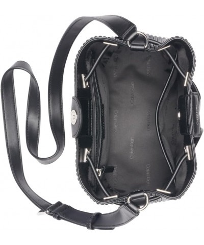 Ash Bucket Crossbody Black/Silver Pleated $46.90 Crossbody Bags