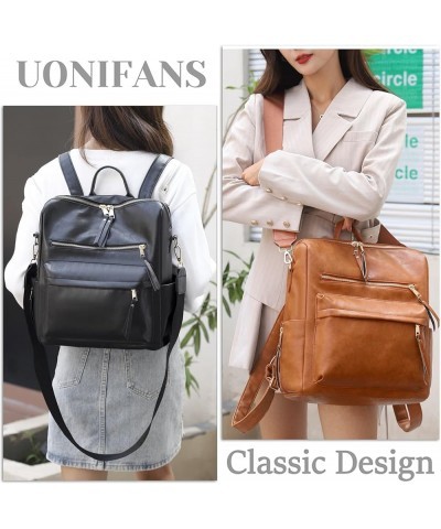 PU Leather Backpack Purse for Women Fashion Large Capacity Handbag Ladies Travel Satchel Shoulder Crossbody Bags Lvory $32.67...