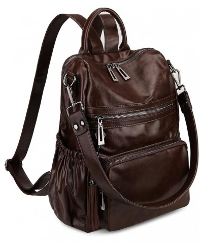 Travel Backpack Purse for Women Nylon Ladies Fashion Tassel Shoulder Bag Convertible 0243 Coffee $18.90 Backpacks