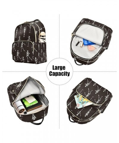 Fashion Backpack Mini Backpack Purse Casual Daily Backpack Skull for Travel for College Work Small $17.33 Backpacks