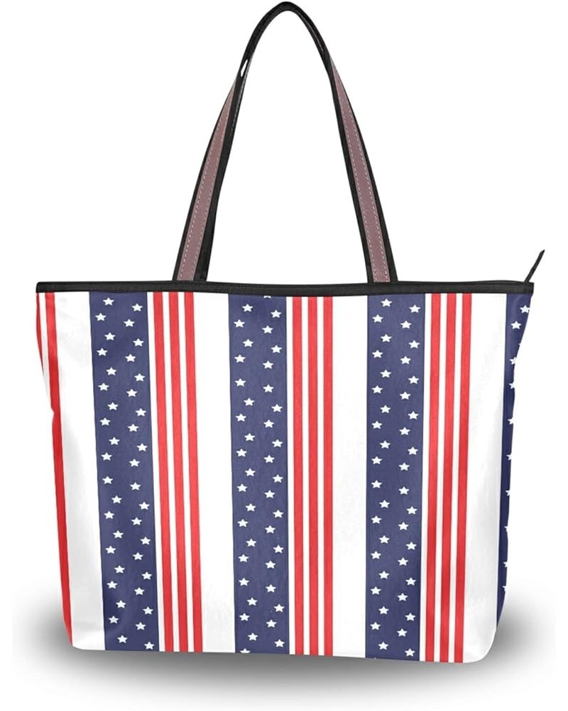 Women's Tote Purse with Pocket,Shell Printed Handbag Summer Beach Tote Bag Us Flag 3 $11.97 Totes