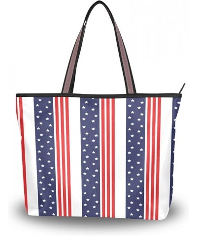 Women's Tote Purse with Pocket,Shell Printed Handbag Summer Beach Tote Bag Us Flag 3 $11.97 Totes