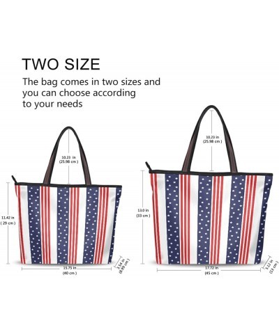 Women's Tote Purse with Pocket,Shell Printed Handbag Summer Beach Tote Bag Us Flag 3 $11.97 Totes