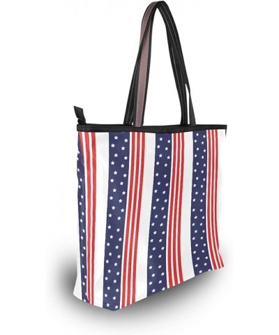 Women's Tote Purse with Pocket,Shell Printed Handbag Summer Beach Tote Bag Us Flag 3 $11.97 Totes