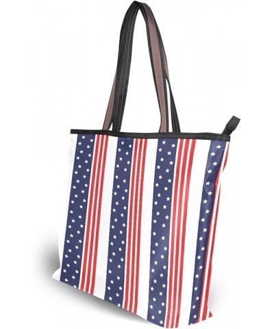 Women's Tote Purse with Pocket,Shell Printed Handbag Summer Beach Tote Bag Us Flag 3 $11.97 Totes