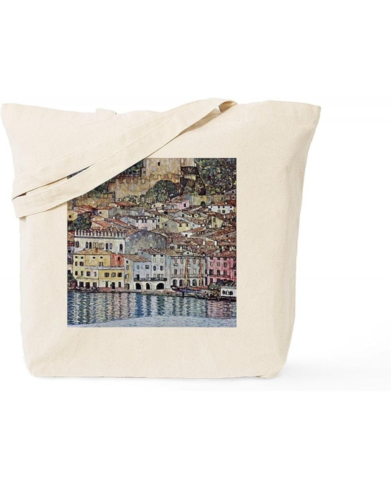 Klimt Tote Bag Natural Canvas Tote Bag, Cloth Shopping Bag Klimt Malcesine on Lake Garda Tote Bag $8.95 Travel Gear