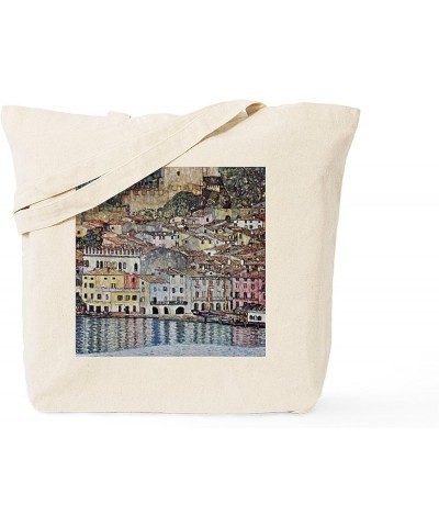 Klimt Tote Bag Natural Canvas Tote Bag, Cloth Shopping Bag Klimt Malcesine on Lake Garda Tote Bag $8.95 Travel Gear