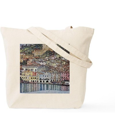 Klimt Tote Bag Natural Canvas Tote Bag, Cloth Shopping Bag Klimt Malcesine on Lake Garda Tote Bag $8.95 Travel Gear