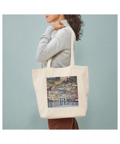 Klimt Tote Bag Natural Canvas Tote Bag, Cloth Shopping Bag Klimt Malcesine on Lake Garda Tote Bag $8.95 Travel Gear