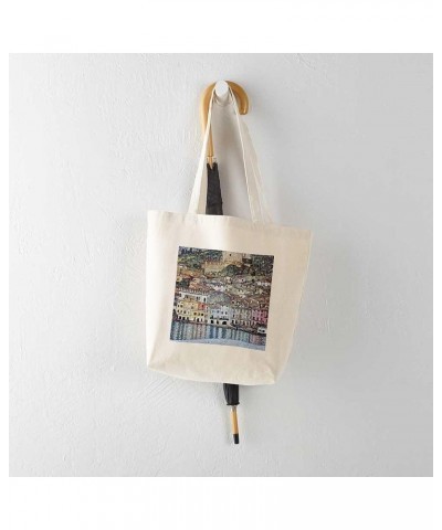 Klimt Tote Bag Natural Canvas Tote Bag, Cloth Shopping Bag Klimt Malcesine on Lake Garda Tote Bag $8.95 Travel Gear