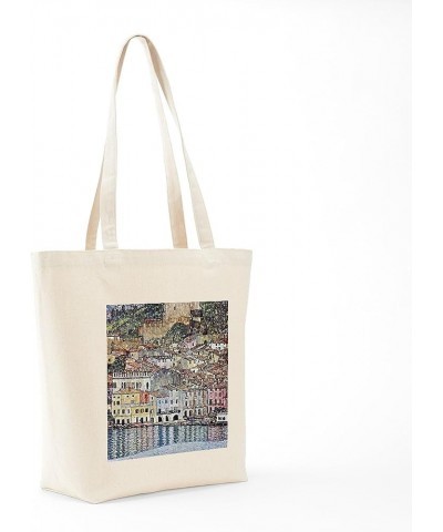 Klimt Tote Bag Natural Canvas Tote Bag, Cloth Shopping Bag Klimt Malcesine on Lake Garda Tote Bag $8.95 Travel Gear