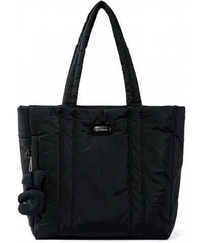 Puffer Tote Bags For Women - Large Capacity Shoulder Underarm Bag Versatile Handheld Tote Large Bag Black $21.12 Totes