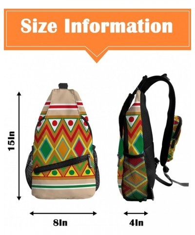 Sling Bag Crossbody Bag for Women Men Cinco de Mayo Mexico Ethnic Style Triangle Rectangle Round Waterproof Hiking Backpack L...