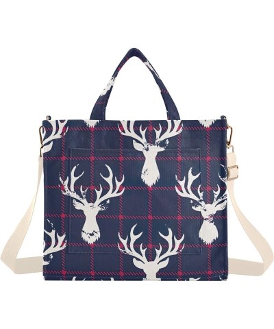 Shoulder Totes for Women Valentines Hearts Beach Tote Handbag Aesthetic Tote Bags Work Tote Satchel Deer Christmas Checked $1...