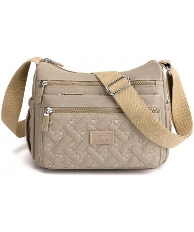 Waterproof Solid Color Crossbody Handbag Khaki $19.13 Crossbody Bags