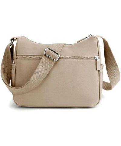 Waterproof Solid Color Crossbody Handbag Khaki $19.13 Crossbody Bags