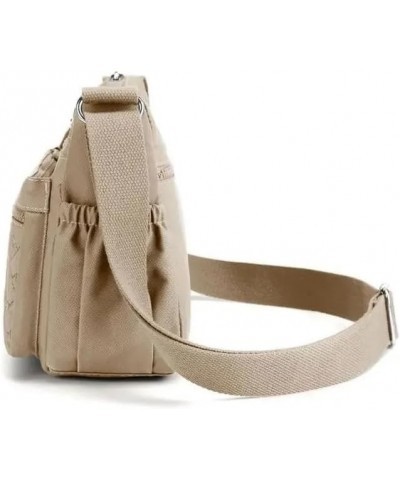 Waterproof Solid Color Crossbody Handbag Khaki $19.13 Crossbody Bags