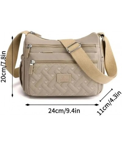 Waterproof Solid Color Crossbody Handbag Khaki $19.13 Crossbody Bags