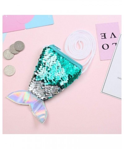 Womens Glitter Sequin Wallet Sequins Children Purses Handbags Zipper Wallets Cute Pouch Key Packet Crossbody Bag, Pink, One S...