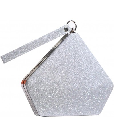 Women Evening Bag Sequin Clutch Bag Bridal Wedding Purse Ladies Sparkly Handbag Elegant Crossbody Bag Silver $25.08 Evening Bags