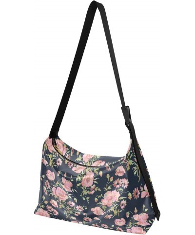 Seamless Pattern Wild Roses Womens Crossbody Sling Bag Ladies Over The Shoulder Bags Large Shoulder Purse $15.84 Hobo Bags