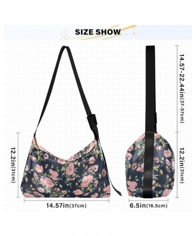 Seamless Pattern Wild Roses Womens Crossbody Sling Bag Ladies Over The Shoulder Bags Large Shoulder Purse $15.84 Hobo Bags