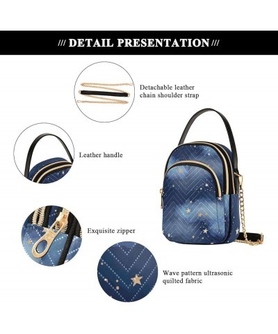 Winter Dogs Snowflakes Cute Shoulder Bags for Women Leather Small Wallet Phone Bag Quilted Crossbody Womens Tote Dark Blue Sk...