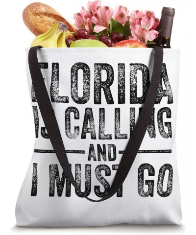 Florida is Calling and I Must Go Funny Home State Vintage Tote Bag $10.62 Totes