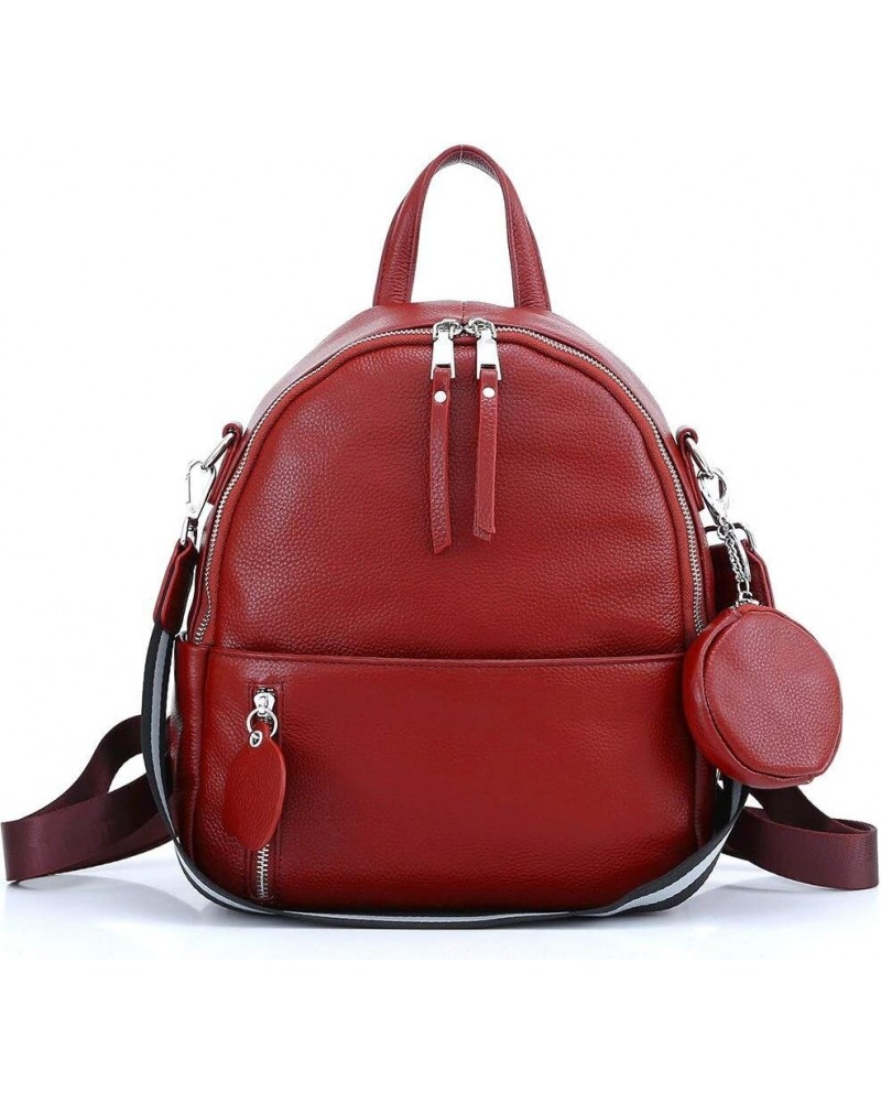 Soft Cowhide Leather Backpack 2020 Winter New Classic Fashion Design Rucksack Simple Casual Outdoor Quality A+ (Burgundy) Bur...