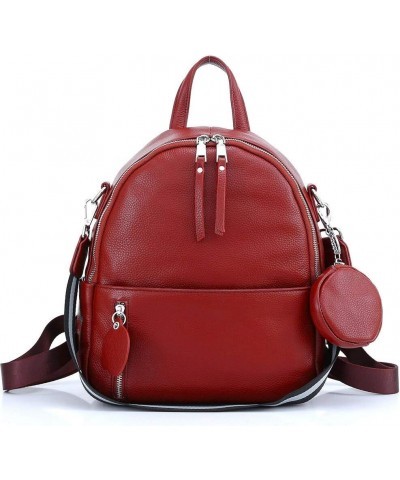 Soft Cowhide Leather Backpack 2020 Winter New Classic Fashion Design Rucksack Simple Casual Outdoor Quality A+ (Burgundy) Bur...